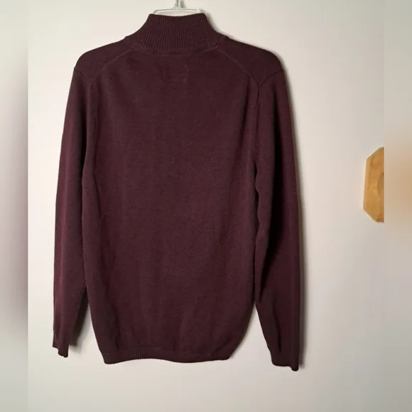 NWT THE NORMAL BRAND Men's Medium Burgundy Wine 4 Button Sweater Cabin Core - Picture 5 of 12